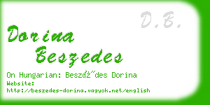 dorina beszedes business card